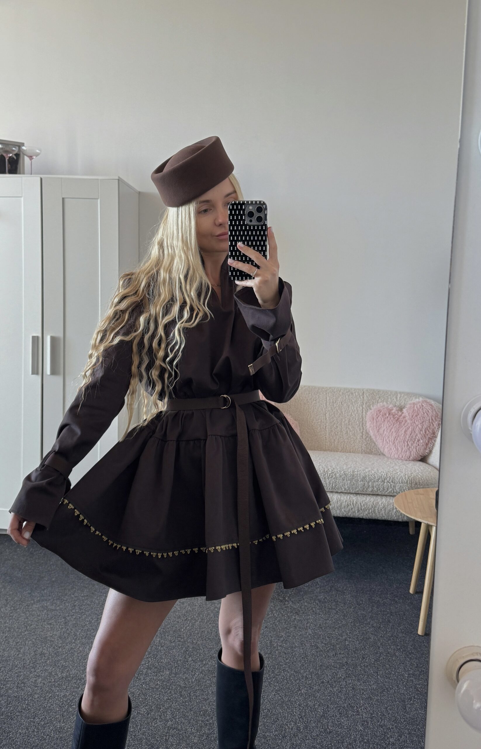 4928CB3A-D10B-42CE-8429-3881F7747079 MILY BROWN DRESS - Image 1