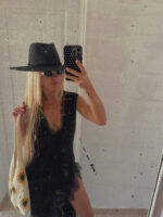 STRAW FEDORA HAT -NOIR - Image 2
