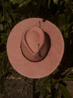STRAW FEDORA HAT - PINK PEARL - Image 5